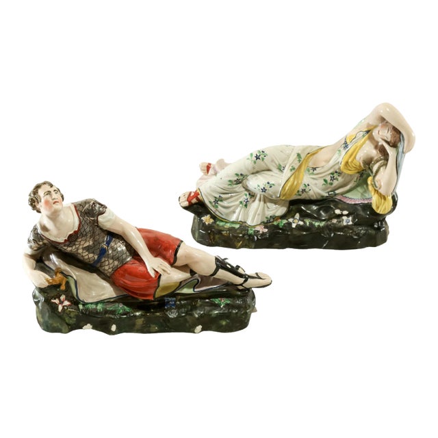 Antique Staffordshire Anthony and Cleopatra- a Pair For Sale