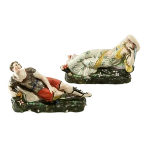 Antique Staffordshire Anthony and Cleopatra- a Pair