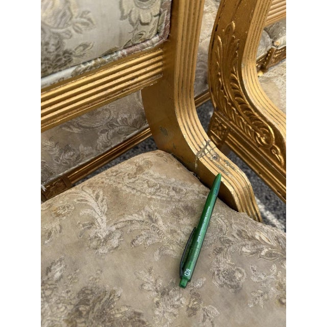 Late 20th Century Neoclassical Regency Style Gold Carved Wood Dining Room Chairs - Set of 10 For Sale - Image 13 of 18