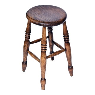 Antique Oak Stool For Sale