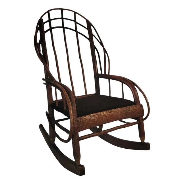 19Thc Bent Wood / Twig Child's Rocking Chair For Sale