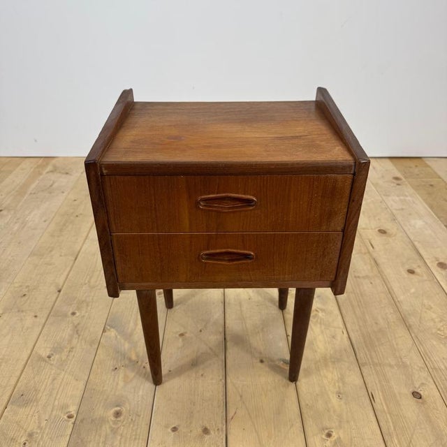 Vintage Danish Teak Bedside Table, 1960s For Sale - Image 3 of 10