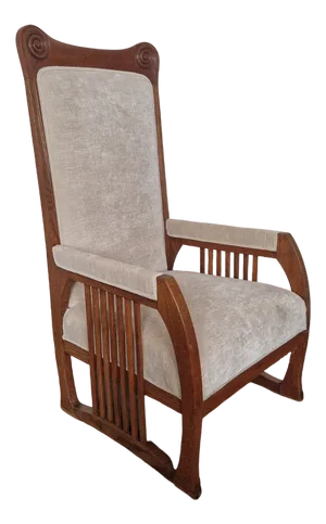 Art Nouveau Oak Armchair attributed to Patriz Huber, Germany, 1900s