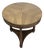 Vintage, Drexel Triune, Round Side Table, With Glass Top, Three Legs, Mahogany, 1970’s For Sale