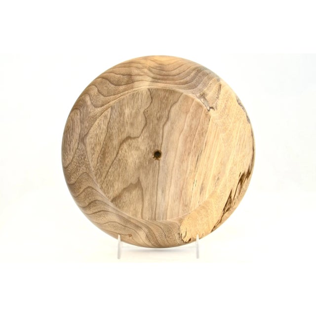 Round Hand Turned Myrtle Wood Tray For Sale In Chicago - Image 6 of 7