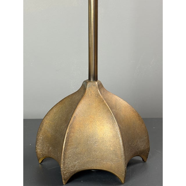 Large Dutch Brutalist Bronze Cocoon Table Lamp, 1990s For Sale - Image 6 of 11