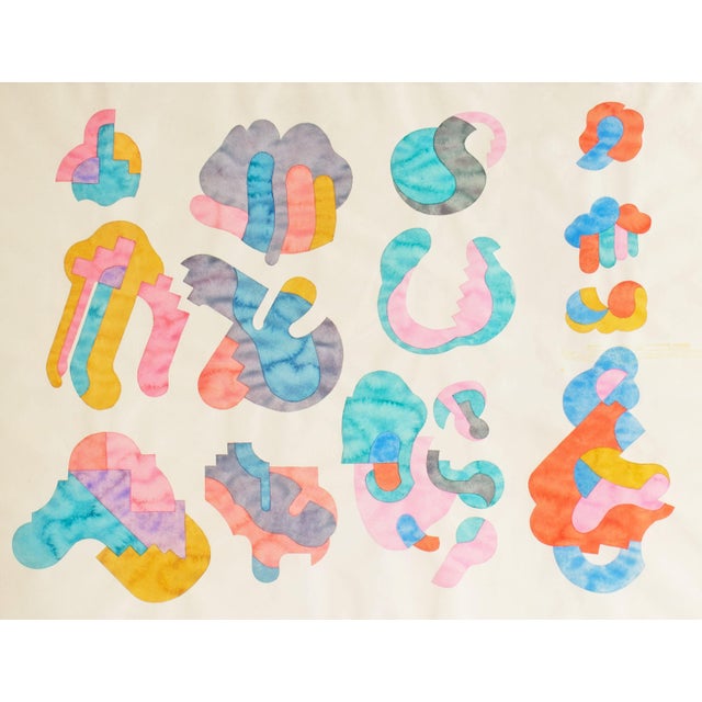 A 1969 watercolor painting titled Discordant Shapes by the American artist William Itter (1942-2025). This painting...