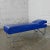 MCM to Streamline Modern or Industrial Chaise Daybed Adjustable Back Royal Blue Vinyl and Chrome For Sale - Image 4 of 12