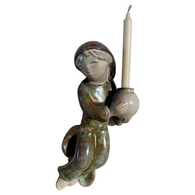 Ceramic Stoneware Boy Sconce by Marianne Starck for Michael Andersen & Son, 1960s For Sale - Image 7 of 7
