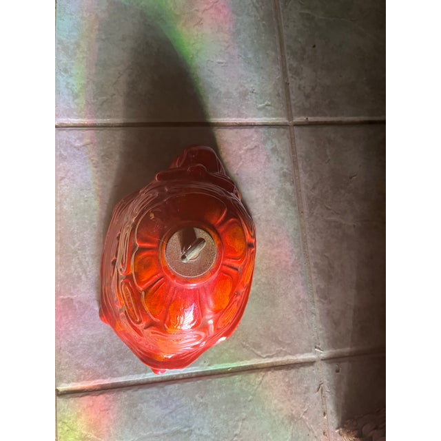 1960s Mid-Century Modern Drip Glaze Ceramic Hanging Turtle Ashtray Decoration For Sale - Image 9 of 9