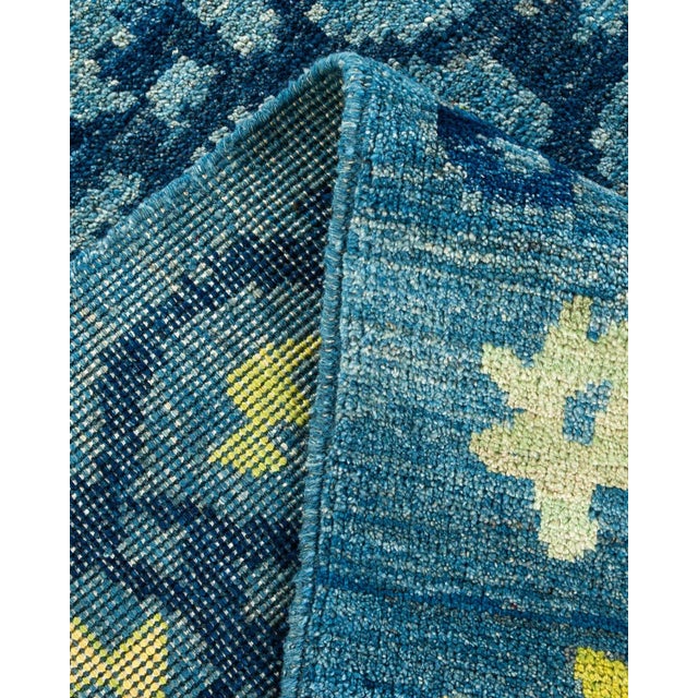 Modern Hand-Knotted Area Rug - Light Blue, 9' 5" x 11' 10" For Sale In New York - Image 6 of 8