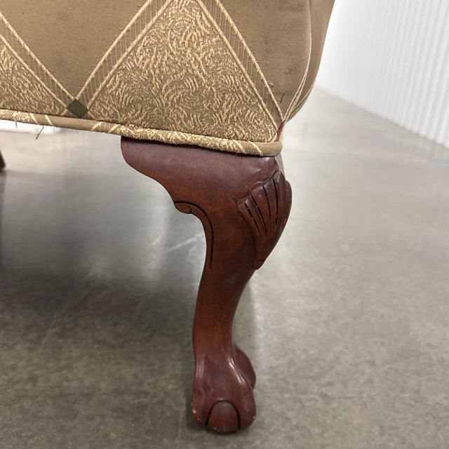 Ethan Allen Wingback Chair - Traditional Fringe Trim, Cozy Reading Chair, Priced to Sell For Sale - Image 11 of 12