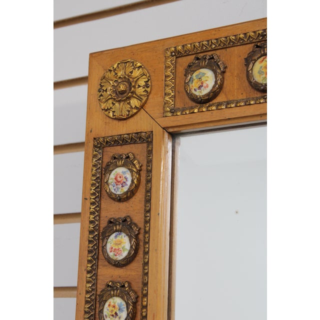 French Louis XVI Style Console & Mirror W. Sevres Plaques For Sale - Image 11 of 18