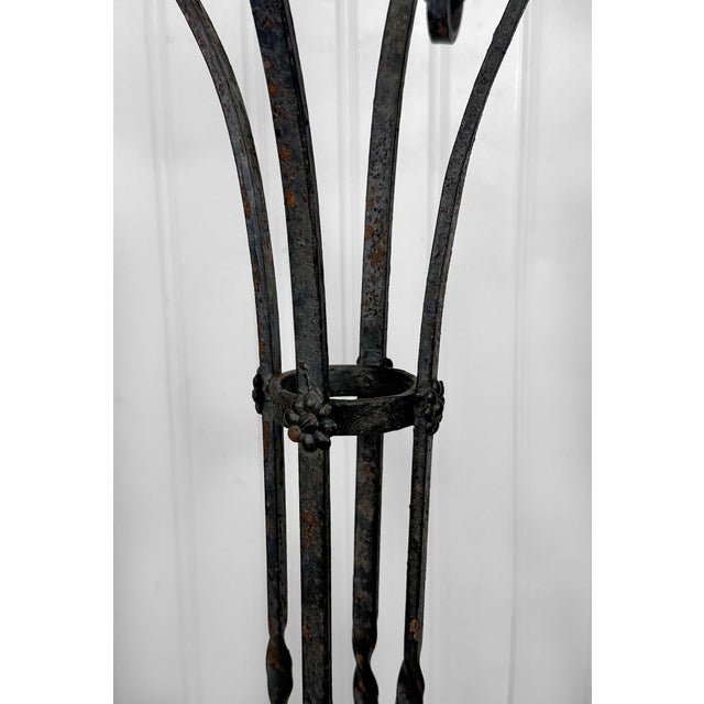 Antique Victorian Wrought Iron Garden Plant Stand - 42" For Sale - Image 9 of 12