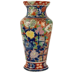 Late 19th Century Antique Chinese Porcelain Imari Famille Rose Vase