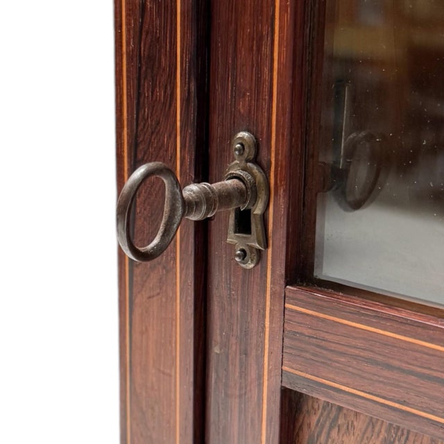Art Nouveau Padouk One-Door Cabinet, 1900s For Sale - Image 10 of 11