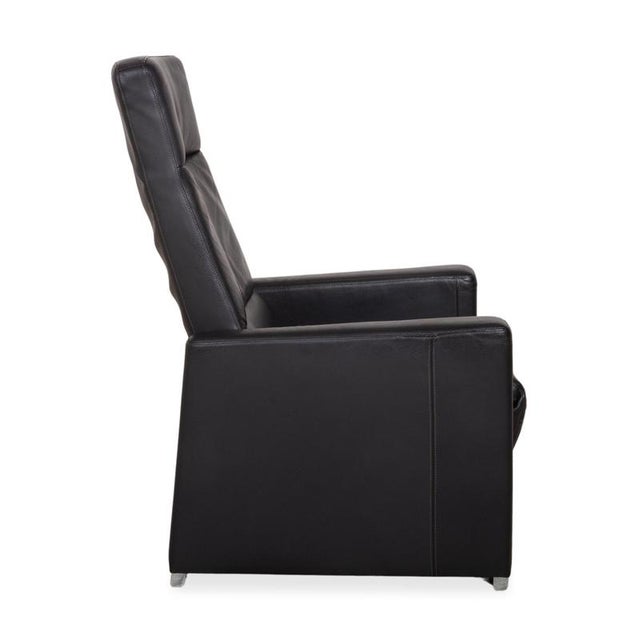 Shane Lounge Chair in Black Leather from Brühl For Sale - Image 13 of 17