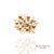 Gold Diamond Brooch Metal Type: 14k Yellow Gold Total Item Weight: 15.6 Grams Style: Contemporary Period: Late 20th...