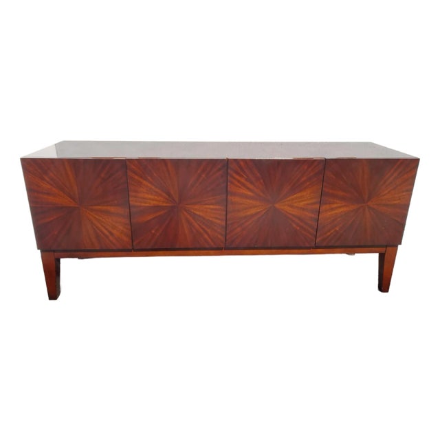 Vintage Williams Sonoma Style Starburst Console Table Credenza ~ Mid Century Mod For Sale