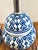 Ceramic Small Blue and White Geometric Pattern Ceramic Ginger Jar Lamps - Set of Two For Sale - Image 7 of 9