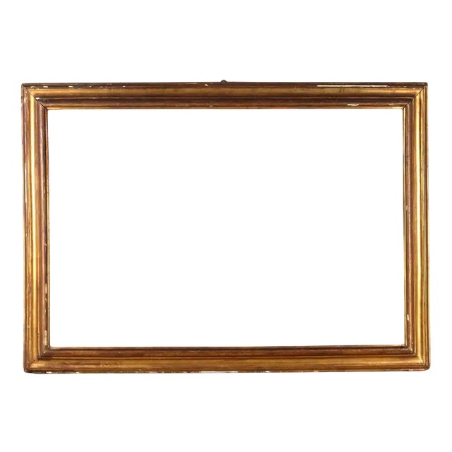 Antiqu Gold Leaf Gilt Fire Frame, Italy, 19th Century For Sale