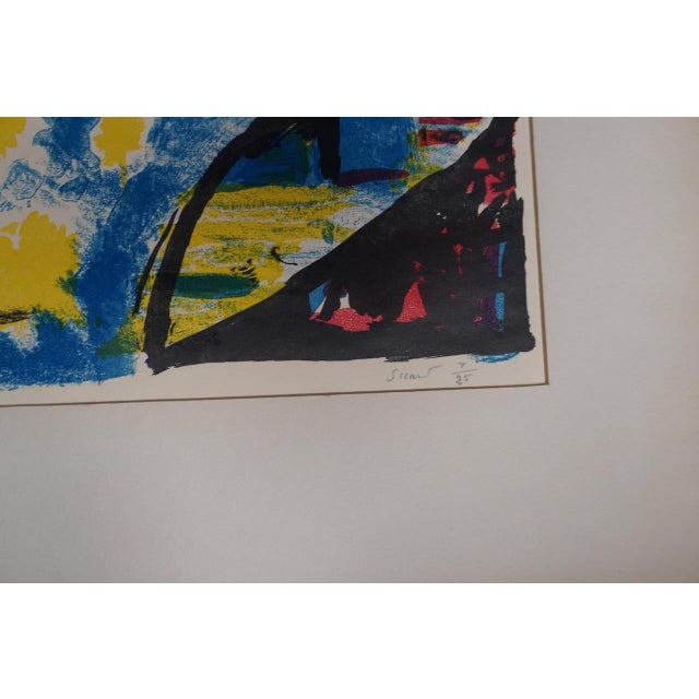 Abstract Expressionism Color Print, Signed and Numbered c.1950s For Sale - Image 3 of 9