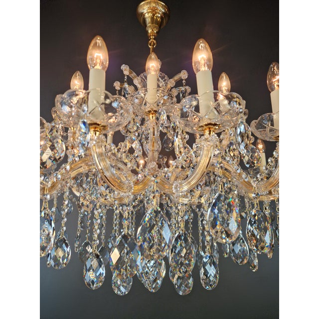 Large Maria Theresa Style Crystal Chandelier Handmade Luxury European Chandelier For Sale - Image 10 of 15