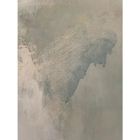 Large Original Abstract Landscape Painting "Staying on Course" in Blues Greens by Michele Zuzalek For Sale In Washington DC - Image 6 of 10