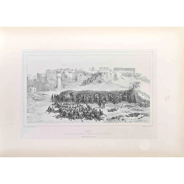 Auguste Raffet, Assaut, Lithograph, 1837 For Sale