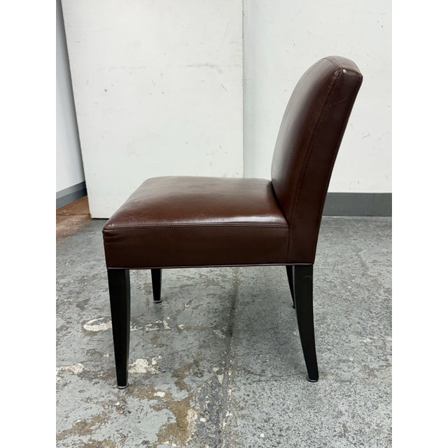Marco Furniture Leather Side Chair For Sale - Image 4 of 12