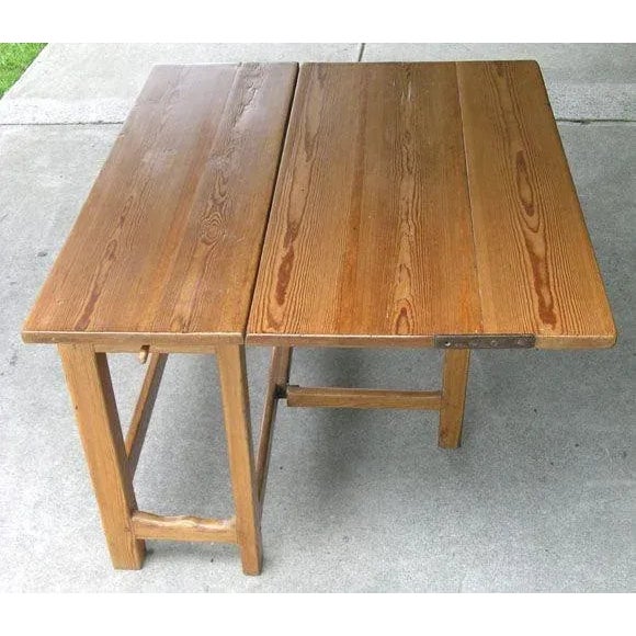 Wood Swedish Drop Leaf Gate Leg Table For Sale - Image 7 of 9