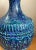 Blue Vintage Mid-Century Modern Blue Glazed Ceramic Lamp For Sale - Image 8 of 12