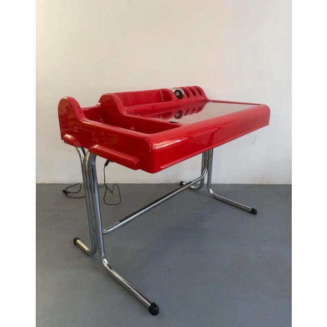 Red Orix Desk by Vittorio Parigi and Nani Prina for Molteni, 1960s For Sale - Image 6 of 14
