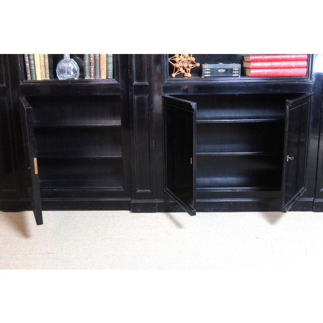 Black Vintage Library from Maison Jansen, 1980s For Sale - Image 8 of 15