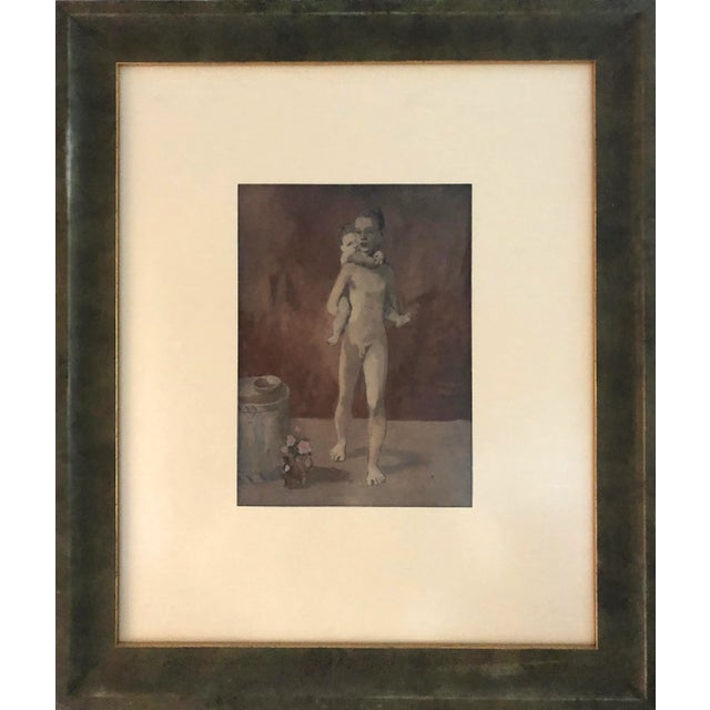 1980s "Young Man Carrying a Child" Pochoir After Pablo Picasso For Sale