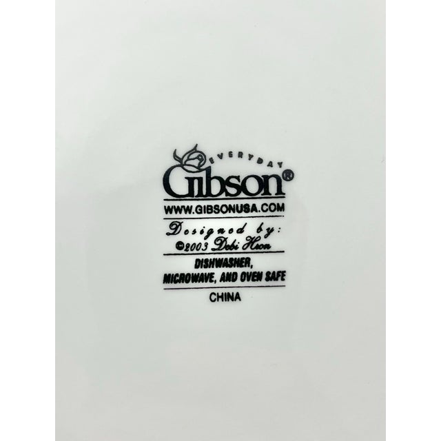 Beige Contemporary Gibson “Snowman Frolic” Ceramic Dinnerware Set, Service for 4 - 16-Piece For Sale - Image 8 of 8