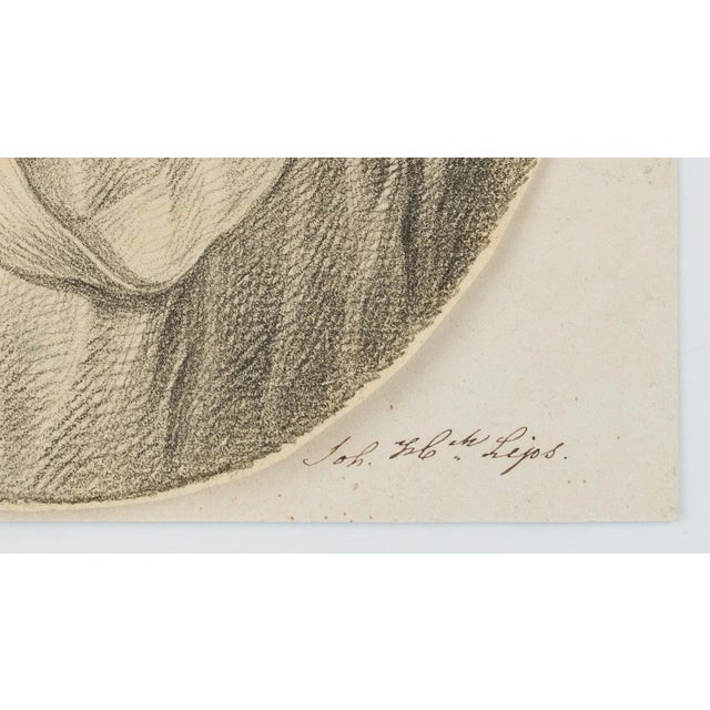 J.Lips, Representation of a Religious Figure, 1790, Pencil For Sale - Image 4 of 5