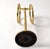 Hollywood Regency Free Standing Solid Brass Double Ring Hand Towel Holder For Sale - Image 13 of 14