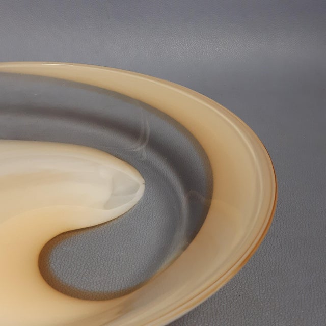 Beige Modern Murano Glass Centerpiece Plate from La Murrina, 1970s For Sale - Image 8 of 13