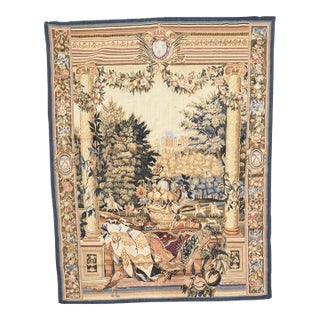 Circa 2000s Vintage French Style Tapestry - 5'8" × 5'0" For Sale