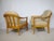 Two club chairs by Klaus Warzecha for Wilhelm Knoll from the 1970s. Cherry wood frame with curved armrests and upholstered...
