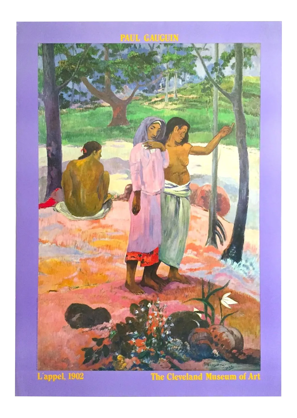 Paul Gauguin Vintage 1989 Post Impressionist Lithograph Print