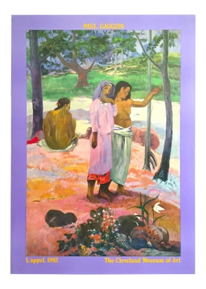 Paul Gauguin Vintage 1989 Post Impressionist Lithograph Print Museum Poster " l'Appel " 1902