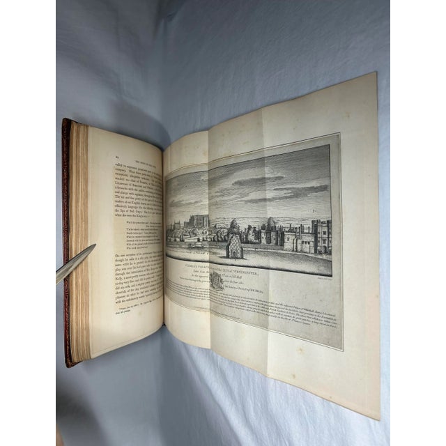 Red Mid 19th Century Illustrated Quarto Red Leather Volume Set, Peter Cunningham's the Story of Nell Gwyn and the Sayings of Charles the Second - 2 Books For Sale - Image 8 of 12