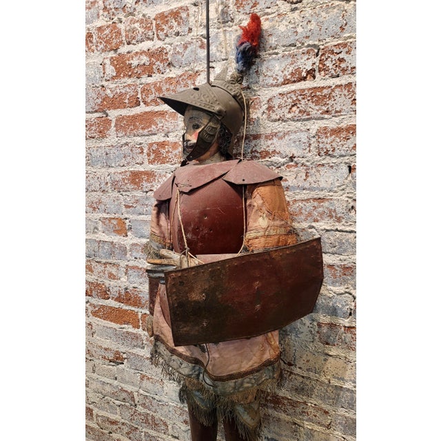 Brown 19th Century Sicilian Marionette Puppet Knight With Shield For Sale - Image 8 of 11