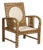 Anglo Style Bone Inlaid Armchair with Folding Back and Loop Arms For Sale