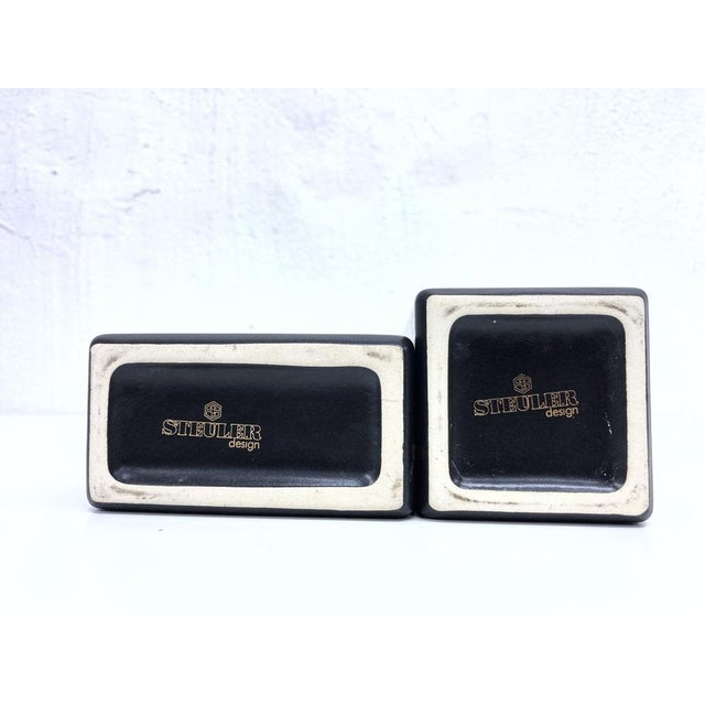 Square Ceramic Vases by Steuler, 1970s, Set of 2 For Sale - Image 4 of 8