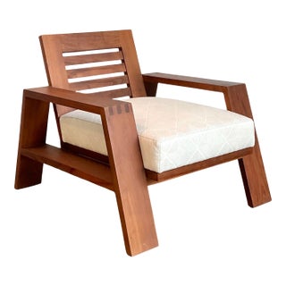 Vintage Ralph Lauren “Modern Desert” Wood Club Chair For Sale