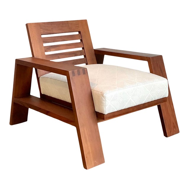 Vintage Ralph Lauren “Modern Desert” Wood Club Chair For Sale