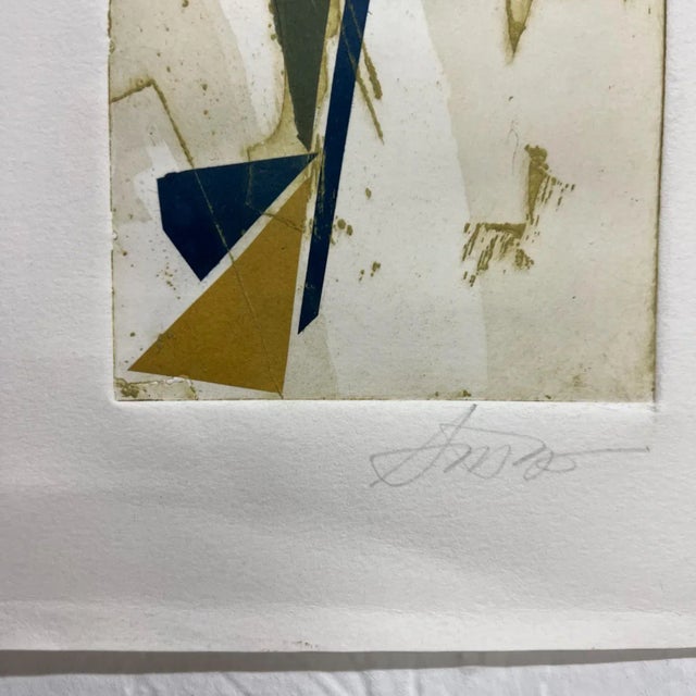 Black Vintage Abstract Modern Artwork on Paper Signed Art For Sale - Image 8 of 9